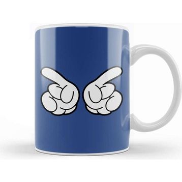 Baskı Dükkanı Mickey Mouse Hands Conducting Kupa