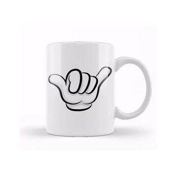 Baskı Dükkanı Mickey Mouse Hang Loose Sign Kupa