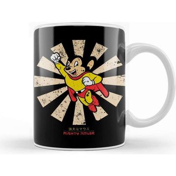 Baskı Dükkanı Mighty Mouse Retro Japanese Kupa