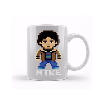 Baskı Dükkanı Mike Wheeler Stranger Things Pixel Character Kupa