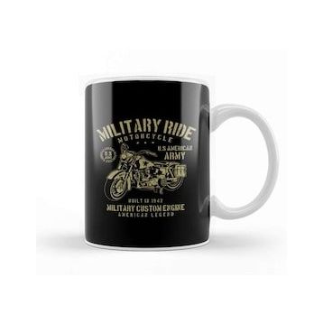 Baskı Dükkanı Military Ride Army Motorcycle Kupa