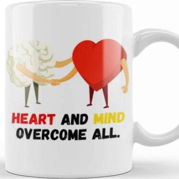 Baskı Dükkanı Mind Heart And Mind Overcome All Kupa