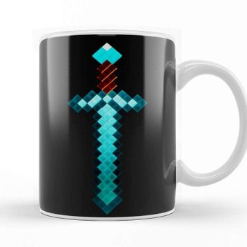 Baskı Dükkanı Minecraft Diamond Sword Kupa