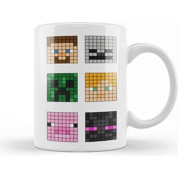 Baskı Dükkanı Minecraft Famous Characters 01 Kupa