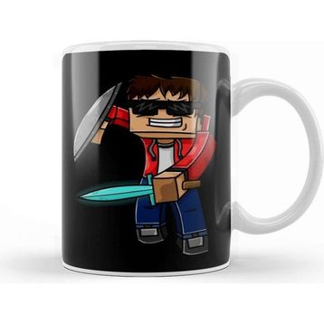 Baskı Dükkanı Minecraft Mine Craft Character Sword Kupa