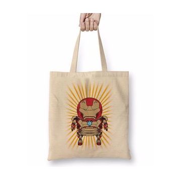 Baskı Dükkanı Mini Iron Man Bez Çanta