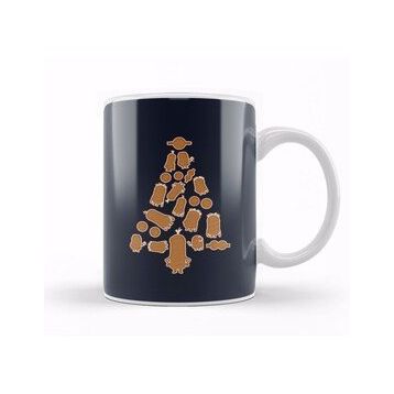 Baskı Dükkanı Minions Gingerbread Christmas Tree Kupa