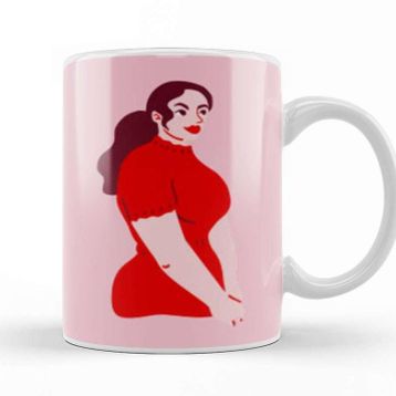 Baskı Dükkanı Modern Cute Woman Kupa