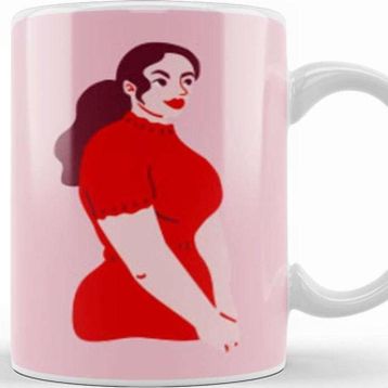 Baskı Dükkanı Modern Cute Woman Kupa