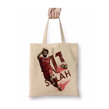 Baskı Dükkanı Mohamed Salah 01 Bez Uzun Saplı Krem Rengi Çanta