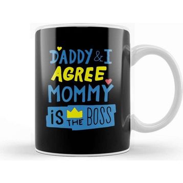 Baskı Dükkanı Mom Is The Boss 01 Kupa