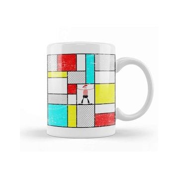 Baskı Dükkanı Mondrian's Mime Minimalism Kupa