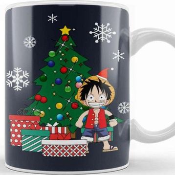 Baskı Dükkanı Monkey D Luffy Around The Christmas Tree Kupa