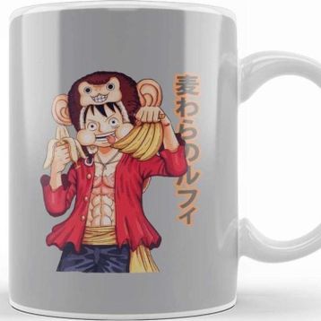 Baskı Dükkanı Monkey D Luffy Cute Banana Edition Kupa
