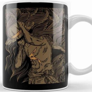 Baskı Dükkanı Monkey D Luffy Pirate King In Victorian Flowers Kupa