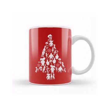 Baskı Dükkanı Monkey Island Christmas Tree Silhouette Kupa
