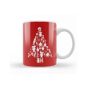 Baskı Dükkanı Monkey Island Christmas Tree Silhouette Kupa