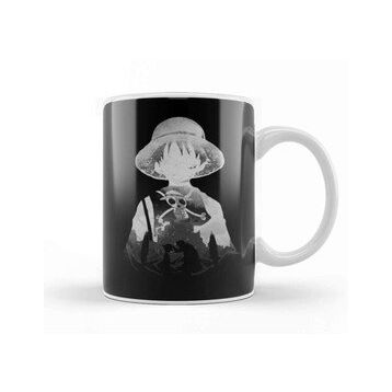 Baskı Dükkanı Monochrome Captain Luffy Kupa