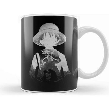 Baskı Dükkanı Monochrome Captain Luffy Kupa