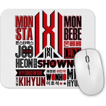 Baskı Dükkanı Monsta x Font Collage Mouse Pad