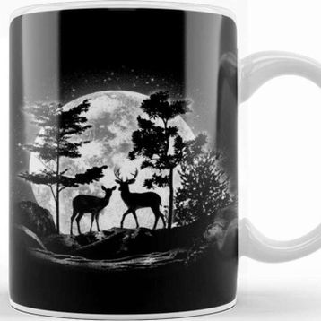 Baskı Dükkanı Moonlight Deer Kupa