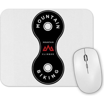 Baskı Dükkanı Mountain Bike Elo Corrente Branca Mouse Pad