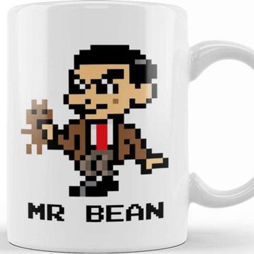Baskı Dükkanı Mr Bean Pixel Character Kupa
