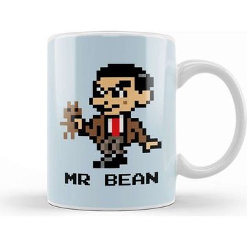 Baskı Dükkanı Mr Bean Pixelated Character Kupa