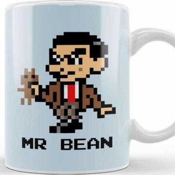 Baskı Dükkanı Mr Bean Pixelated Character Kupa