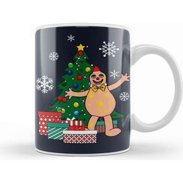 Baskı Dükkanı Mr Blobby Around the Christmas Tree Kupa
