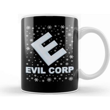 Baskı Dükkanı Mr Robot Evil Corp Christmas Snow Logo Kupa