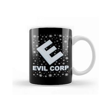 Baskı Dükkanı Mr Robot Evil Corp Christmas Snow Logo Kupa