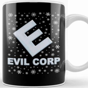 Baskı Dükkanı Mr Robot Evil Corp Christmas Snow Logo Kupa