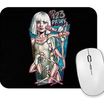 Baskı Dükkanı Music Sia 1 2 3 Drink Mouse Pad