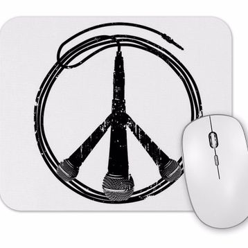 Baskı Dükkanı Muzik Barış Peace Mouse Pad