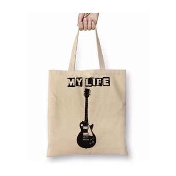 Baskı Dükkanı My Life Müzik Bez Çanta