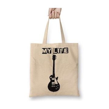Baskı Dükkanı My Life Müzik Bez Çanta