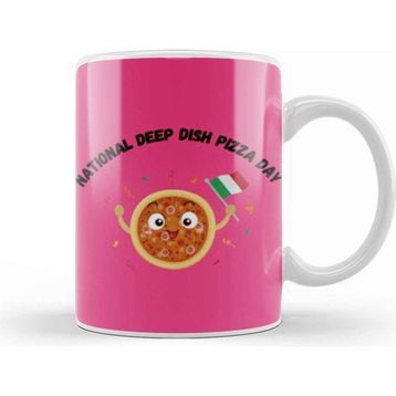 Baskı Dükkanı National Deep Dish Pizza Day Kupa
