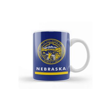 Baskı Dükkanı Nebraska State Flag Kupa