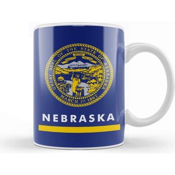 Baskı Dükkanı Nebraska State Flag Kupa