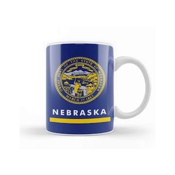 Baskı Dükkanı Nebraska State Flag Kupa