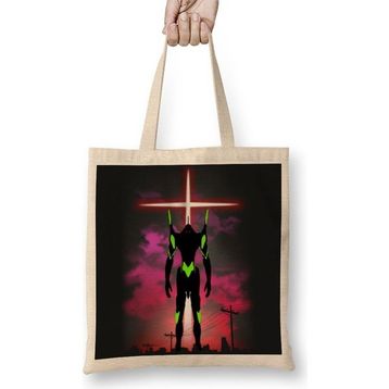 Baskı Dükkanı Neon Genesis Evangelion Eva Angel Bez Çanta