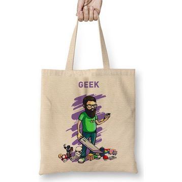 Baskı Dükkanı Nerd Geek Gamer Bez Çanta