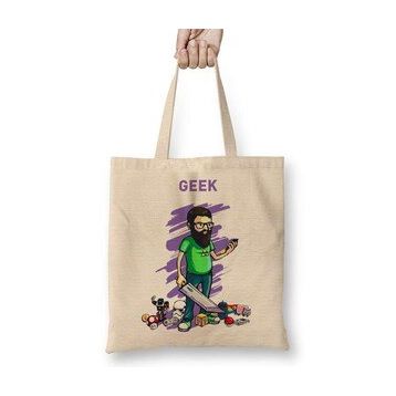 Baskı Dükkanı Nerd Geek Gamer Bez Çanta