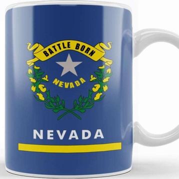 Baskı Dükkanı Nevada State Flag Kupa