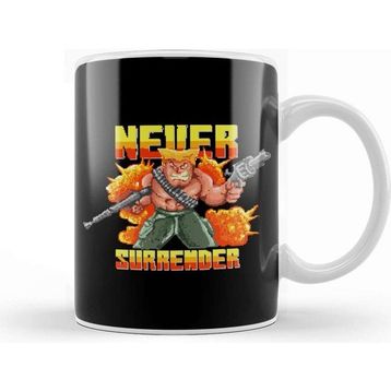 Baskı Dükkanı Never Surrender Soldier Pixel Art Kupa