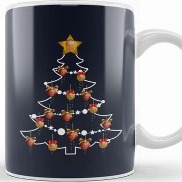 Baskı Dükkanı Nigel Farage Ukıp Christmas Tree Baubles Kupa