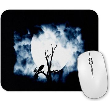 Baskı Dükkanı Night Crow Mouse Pad