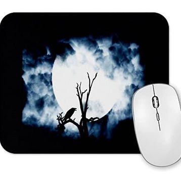 Baskı Dükkanı Night Crow Mouse Pad