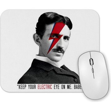 Baskı Dükkanı Nikola Tesla Electric Eyes Mouse Pad